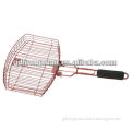 BBQ mesh non stick or chrom plated cooking grid with handle